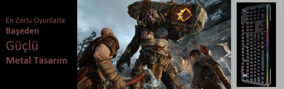 Gamepower Mirana Siyah Rgb Mekanik Gaming Klavye Kırmızı Switch Metal Kasa Oyuncu Klavyesi
