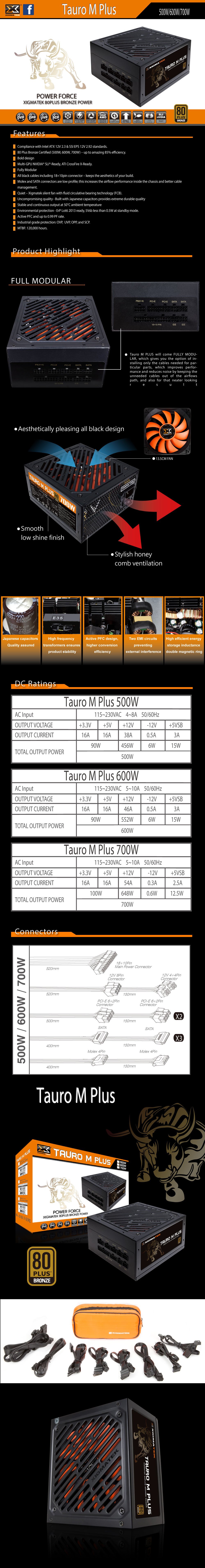 Xigmatek Tauro 700W 80Plus Bronze Power Supply