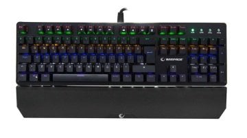 Rampage KB-R91 Optik Switch Su Geçirmez Gökkuşağı Ledli RGB Şeritli Metal Yüzey Mekanik Gaming Oyuncu Klavye