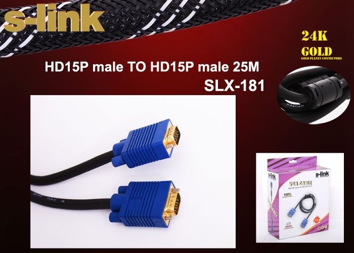 S-link SLX-181 VGA M/M 25m Monitör Kablosu