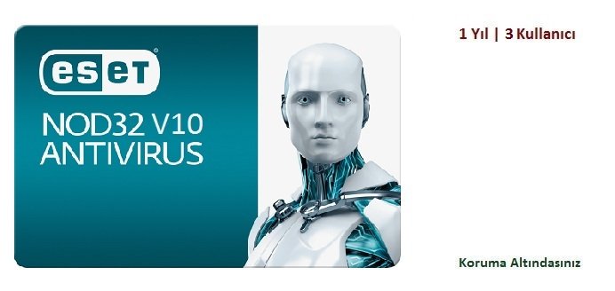 ESET Nod32 V10 3 Kullanıcı 1 Yıl Antivirüs Programı