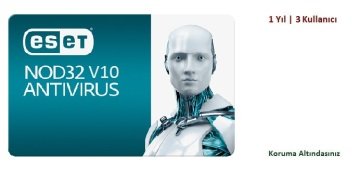ESET Nod32 V10 3 Kullanıcı 1 Yıl Antivirüs Programı