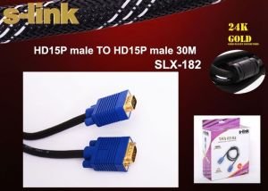S-link SLX-182 VGA M/M 30m Monitör Kablosu