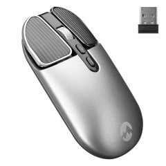 Everest SM-620 2in1 Bluetooth+2,4Ghz Şarjlı Metalik Gri Süper Sessiz Mobil-TV-PC Destekli Kablosuz Mouse