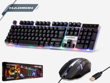 HADRON HD837 LEDLİ OYUN KLAVYE MOUSE SET