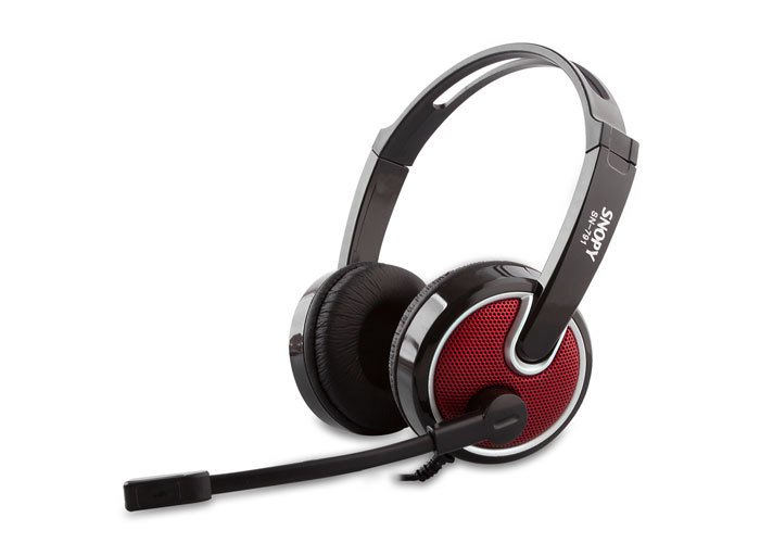 Snopy SN-791  Güçlü 105 db Ses Çıkışlı Bordo Mikrofonlu Kulaklık