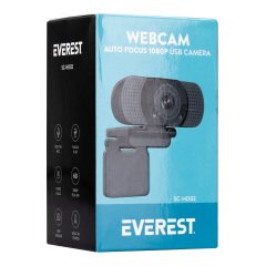 Everest SC-HD02 1080P Full HD Auto Focus Metal Tripod ve Hassas Dahili Mikrofonlu Usb Webcam Pc Kamera