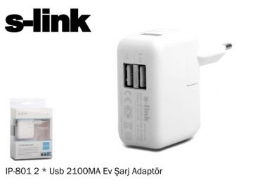 S-link IP-801 Şarj Aleti Çok/Usb 2 * Usb 2100MA Ev Şarj Adaptör