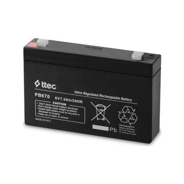 Ttec 6V 7A Bakımsız Kuru Akü