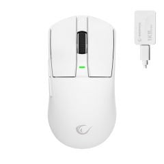 Rampage ZENITH BT+Wired+2.4G Beyaz Kablosuz PAW3395 NORDIC 52833 MCU Gaming Oyuncu Mouse Rampage