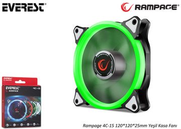 Rampage 4C-15 120*120*25mm Yeşil Kasa Fanı