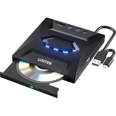UNITEK HARİCİ DVD-RW USB TYPE-C/A+5in1 DOCK T1037A