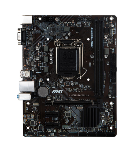 Msi H310m Pro-V Plus Intel 8. 9. Nesil i3 i5 i7 i9 1151 Ddr4 2666Mhz Vga Usb 3.1 Gaming Anakart