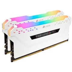 CORSAIR CMW16GX4M2A2666C16W 16GB (2x8GB) DDR4 2666MHz C16 VENGEANCE RGB PRO SOGUTUCULU DIMM BELLEK WHITE