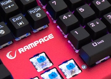 Rampage KB-R19 MANLY Kırmızı Full RGB Işıklı Metal Kasa Profesyonel Mavi Switch Mekanik Gaming Klavye