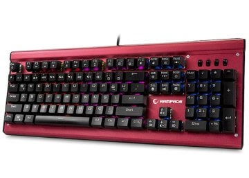 Rampage KB-R19 MANLY Kırmızı Full RGB Işıklı Metal Kasa Profesyonel Mavi Switch Mekanik Gaming Klavye