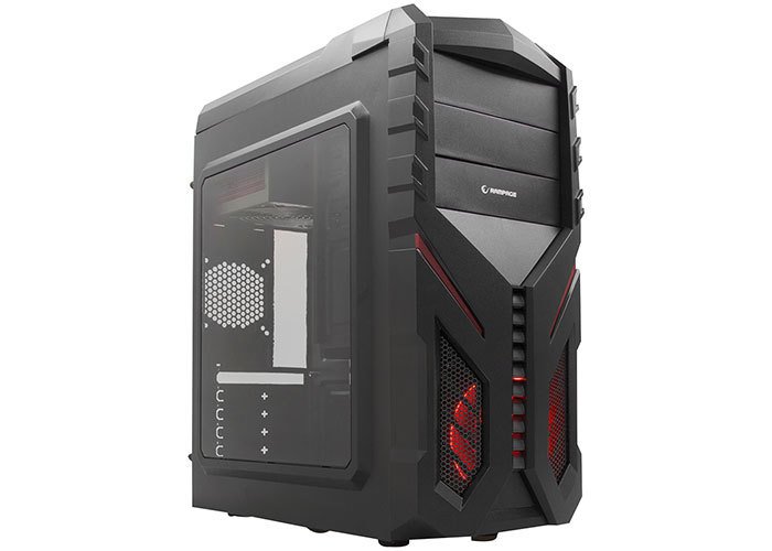 Rampage FAVORY Peak-350W 12cm Kırmızı Led Ring Fanlı Usb 3.0 Pencereli Taşıma Kulplu Gaming Kasa