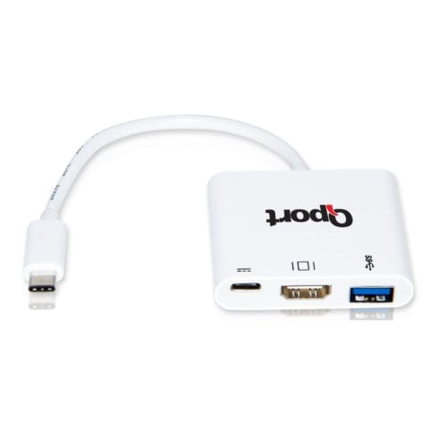 QPORT Q-TH03 TYPE-C TO HDMI 4K(3840*2160) +USB 3.0+TYPE-C (F) 4K ÇEVİRİCİ CONVERTER
