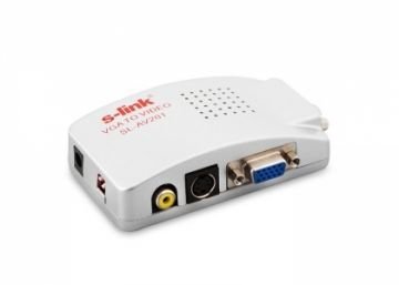 S-link SL-AV201 Vga to Video / Pc' den Tv ve Projeksiyona Çevirici Adaptör