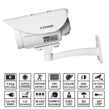 EZCOOL EZ-2480HD 1MP 3,6MM(3MP) 48 LED AHD