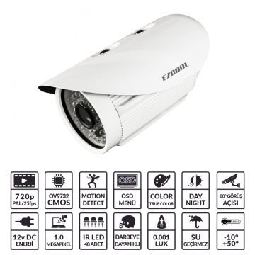 EZCOOL EZ-2480HD 1MP 3,6MM(3MP) 48 LED AHD