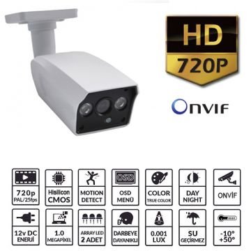 EZCOOL EZ-3110BC 1MP 3.6MM 2 ARRAY IP KAMERA