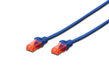 Digitus Patch Kablo, U-UTP, CAT. 6, 0,5 metre, AWG 26/7, Cu, LSZH, mavi renk