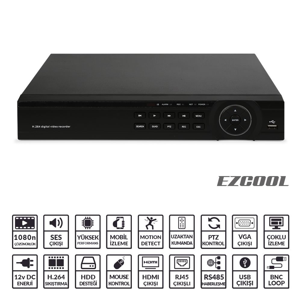 EZCOOL EZ-5108AHD 8KANAL 4SES 1HDD HDMI AHD DVR