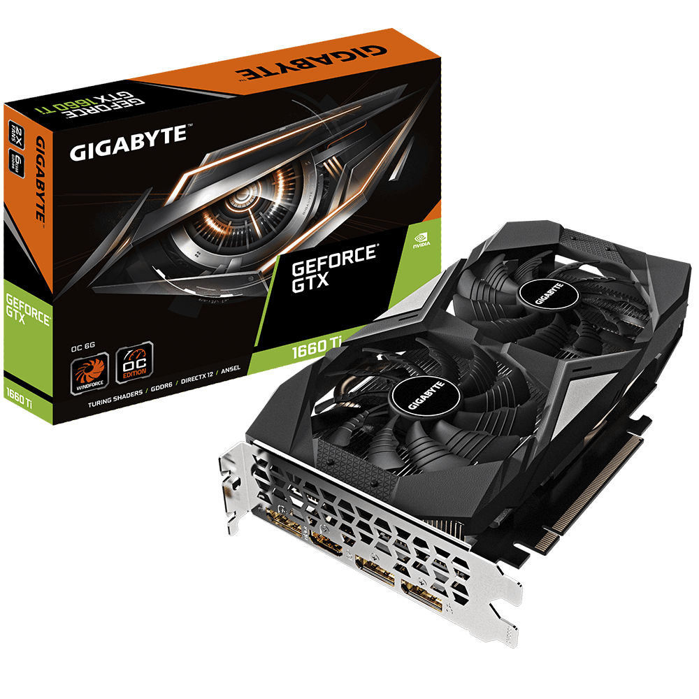 Gigabyte  GeForce GTX 1660 Ti OC 6G 6GB GDDR6 192Bit DX12 GV-N166TOC-6GD Gaming Ekran Kartı
