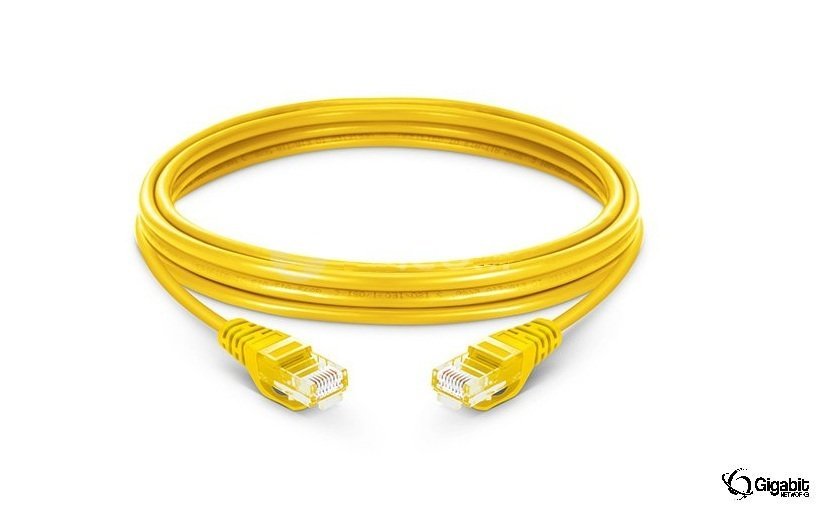 Flaxes Fnk-605S 5mt Cat6 Patch Kablo Sarı...Gigabit Destekli 250Mhz Yüksek Hızlı 23Awg Cat6 Utp Sarı Patch Kablo