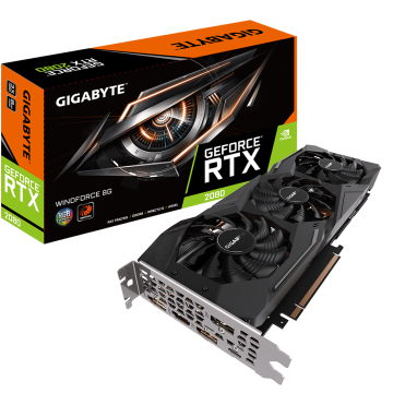 GIGBAYTE GEFORCE RTX 2080 EKRAN KARTI  VGA  8G 256B GDDR6 DP-HDMI GV-N2080WF3-8GC