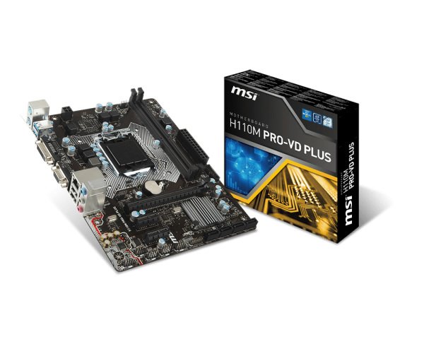 MSI H110M PRO-VD PLUS Intel H110 Soket 1151 DDR4 2133Mhz VGA&DVI Anakart