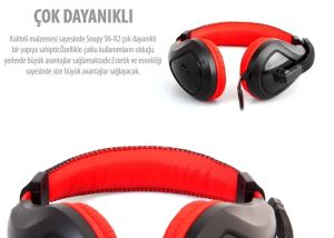Rampage SN-R2 Siyah Kırmızı Mikrofonlu Dayanıklı Oyuncu Kulaklık
