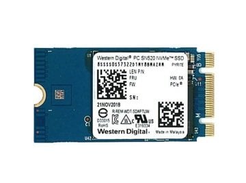 Western Digital PC SN520 NVMe SSD + 2280 Çevirici Metal Aparat WD SDAPMUW-256G 256 Gb 2242 PCIe Gen3 x2 NVMe v1.3