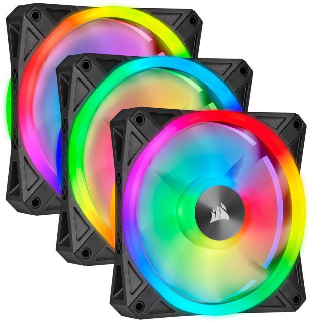 CORSAIR CO-9050098-WW ICUE QL120 RGB 120 MM DORT RGB RENK DONGULU PWM FAN LIGHTING NODE CORE KONTROLCU ILE BIRLIKTE 3 LU PAKET