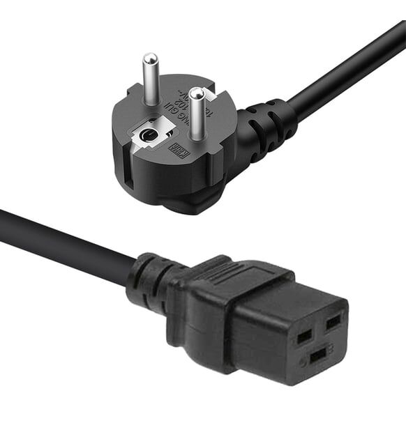Powermaster Dikdörtgen Girişli 1.8 Metre C19 Power Kablo