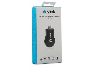 Televizyona Kablosuz Görüntü Ses Aktarıcı S-link SL-W11 Hdmi WiFi Adaptör