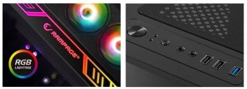 Rampage Rampart Rgb 600W 80 Plus Gaming Kasa - Temper Cam 4 Adet Fan Mesh Panel