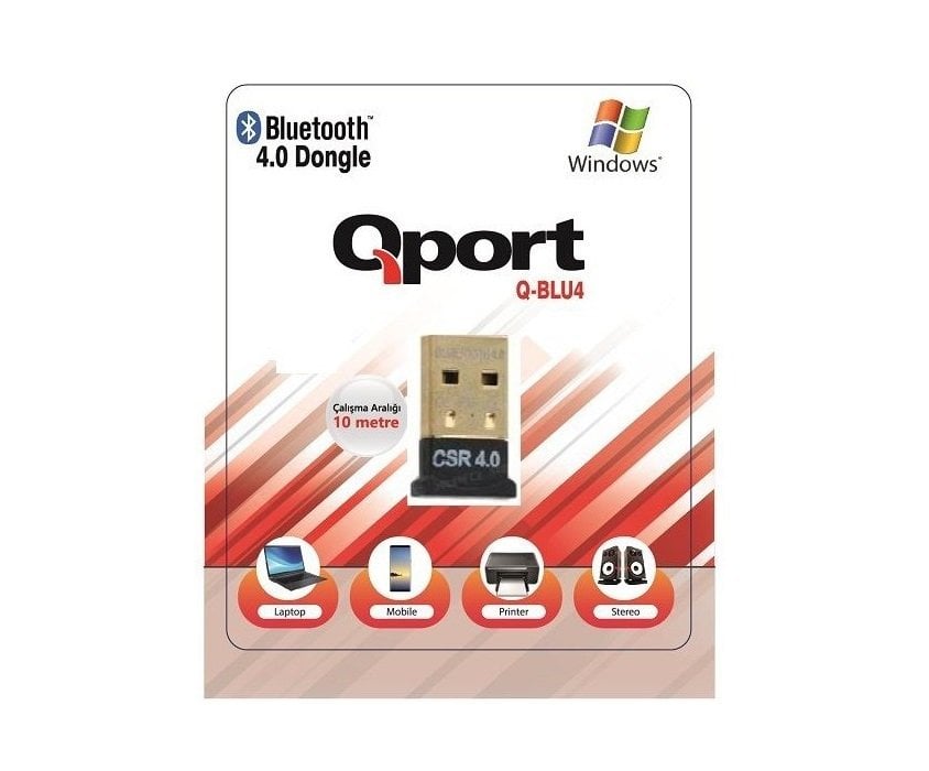 Qport Bluetooth 4.0 Dongle - Qport Q-BLU4 Usb Adaptör