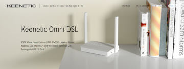 Keenetic Omni Kn-2011-01Tr Akıllı Mesh Modem Router n300 Vdsl2 Adsl2+ Smart Siber Koruma 4G