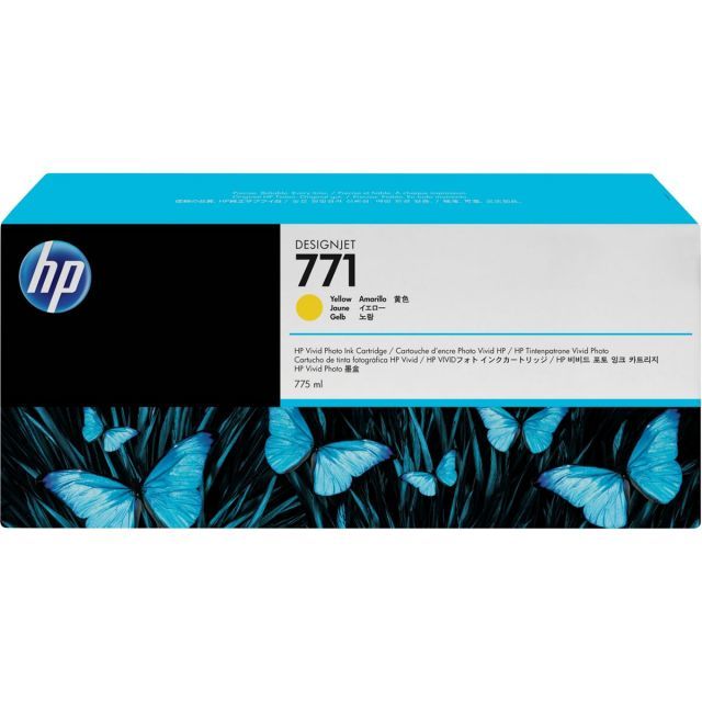 HP B6Y10A (771C) SARI 775 ML GENIS FORMAT MUREKKEP KARTUSU