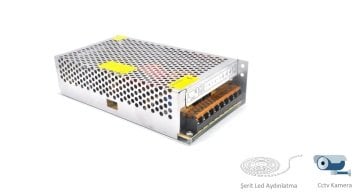 Compaxe CMA24-240 Led Aydınlatma Cctv Kamera Adaptörü...240W 24V 10A Kamera Güç Kaynağı Sağlam Metal Kasalı Yüksek Verimli Kamera Şerit Led Işık Adaptörü