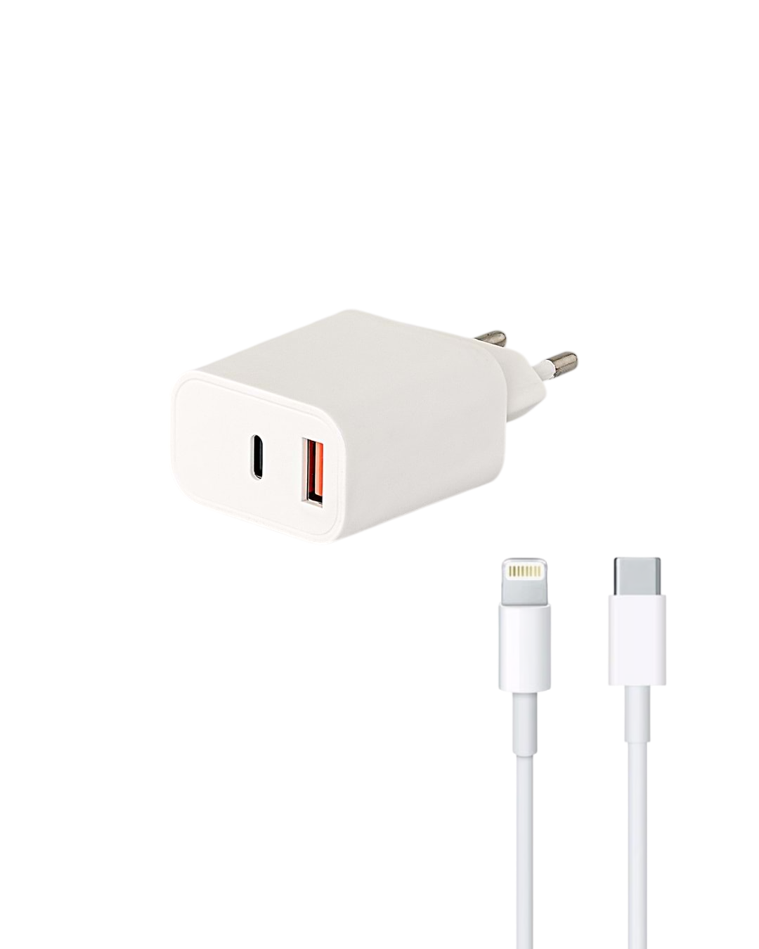 COMPAXE CTA-250CA TL 25+18W PD/QC + TYPE C TO LIGHTNING 3 A KABLOLU SET BEYAZ