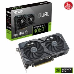 ASUS GEFORCE RTX 4060 TI 16G DUAL RTX4060TI A16G 16GB GDDR6 128bit 2625MHz OC HDMI 3xDP DLSS3 EKRAN KARTI