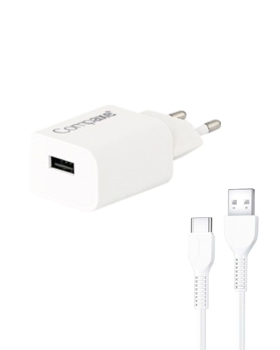 COMPAXE CTA-524ULB24 12W 5V 2.4A USB 3.0 + USB TO LIGHTNING 2.4 A KABLOLU SET BEYAZ