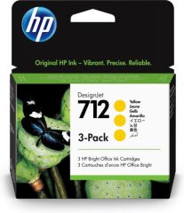 HP 3ED79A (712) SARI 29ML 3 PACKS GENIS FORMAT MUREKKEP KARTUSU