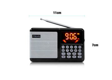 Mikado MD-R38 Siyah Usb +TF Kart+Fm Destekli LED Ekran Müzik Kutusu