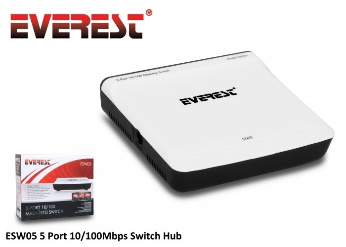 Everest ESW05 5 Port 10/100Mbps Ethernet Switch Hub