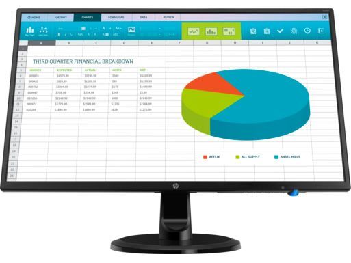23.8 HP 3NS59AA N246V IPS LED 5MS VGA HDMI DVI-D 1920x1080 MONITOR