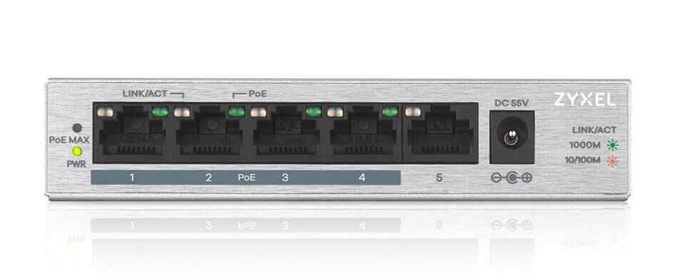 Zyxel 5 Port Gigabit PoE Switch GS1005HP